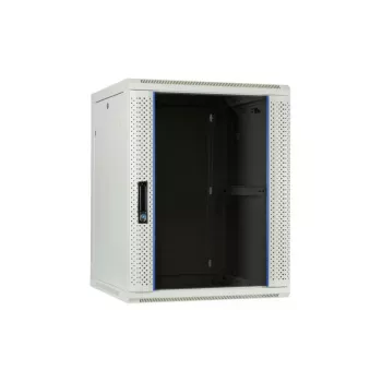 Dulap de server DSIT DS6604W 4U pentru montaj pe perete cu ușă din sticlă, 600 x 600 x 280 mm, alb