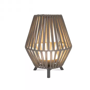 Lampă LED portabilă NewGarden Conta 30 cu baterie reîncărcabilă gri taupe