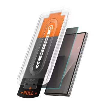 Folie de protecție pentru ecran Spigen Glas.tR EZ Fit Pro din sticlă călită, 2 bucăți, cu filtru de confidențialitate Ultra pentru ecranul principal Samsung Galaxy Z Fold 7 / 8