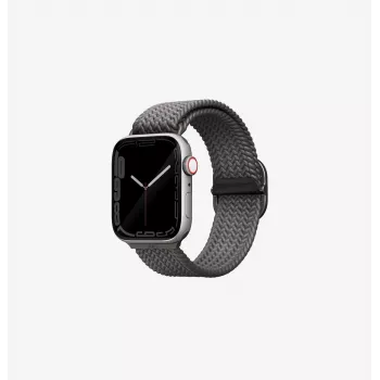 Curea împletită UNIQ Aspen Braided Loop pentru Apple Watch 42/41/40mm seria 1-11/SE/SE2/SE3 - Granite Grey