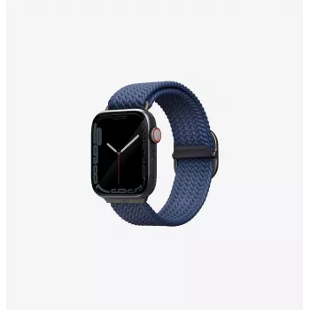 Curea împletită UNIQ Aspen Braided Loop pentru Apple Watch 42/41/40mm seria 1-11/SE/SE2/SE3 - Granite Grey