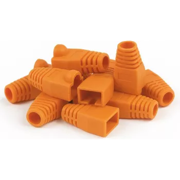 Mâner protecție DSIT Danicom RJ45 portocaliu, pachet de 10 bucăți – protecție anti-agățare pentru cabluri Ethernet