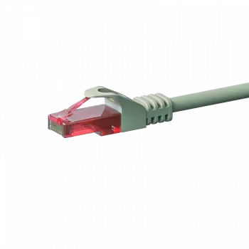 Cablu patch Ethernet DSIT CAT6 U/UTP, 0,15 m, gri, cupru 100%, RJ45
