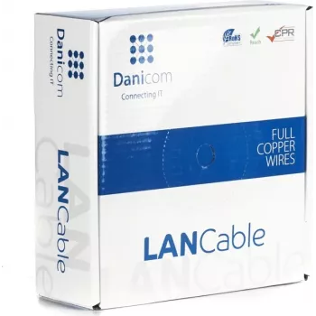 Cablu DSIT DANICOM CAT6A U/UTP 50m cu miez solid - LSZH (Dca) - 10GBase-T, 500MHz