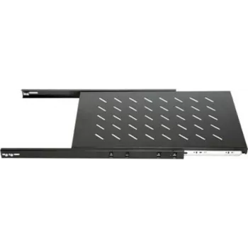 Raft extensibil DSIT DS-UH45 pentru dulapuri de perete cu adâncime 450mm, 1U, sarcină 25kg, negru