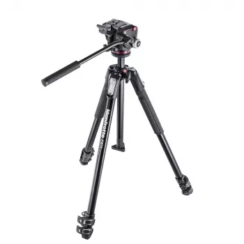 Treppied din aluminiu Manfrotto MK190X3-2W cu cap fluid XPRO