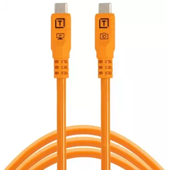 Cablu Tether Tools TetherPro USB-C Optima 10G drept portocaliu 3m