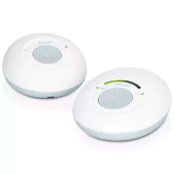 Baby monitor DECT Alecto DBX110 cu mod Full ECO, alb/albastru