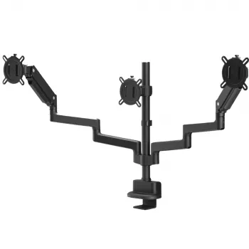 One For All DM4310 Suport de birou solid pentru trei monitoare pentru ecrane 13-35 inch, 10kg per braț, Negru