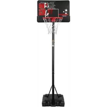 BASKETBALL STAND HOT SHOT - Portable Basketball Hoop, Height Adjustable 165-220 cm, 75x50 cm Polycarbonate Backboard, Steel Rim, Fillable Base, Outdoor