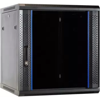 DSIT DS6612 12U Carcasă server de perete cu ușă din sticlă, 600x600x635 mm, Negru