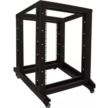 Dulap rack DSIT 18U 19 inch independent pe roți, 600x800x1000 mm, neasamblat, negru
