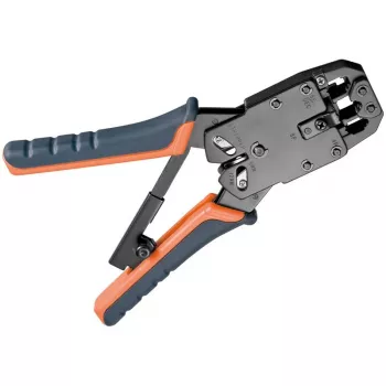 Clește de sertizare profesional DSIT DC-TOOL-RJ45PRO pentru conectori RJ45 cu tăietor și dezizolator de cablu