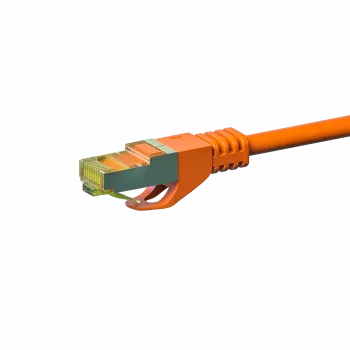Cablu patch de rețea DSIT Cat.7 S/FTP PiMF RJ45, 0,5 m, portocaliu