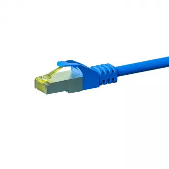 Cablu de rețea DSIT Cat.7 S/FTP, RJ45 tată la RJ45 tată, albastru, 7,5 m
