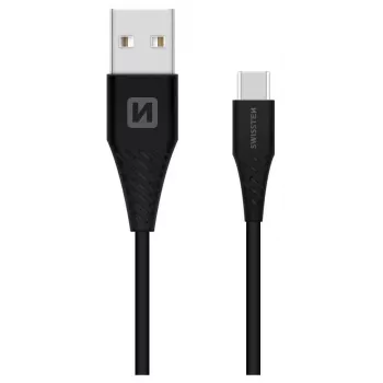 Cablu Swissten USB-A la USB-C 3.1 Gen 1, 1,5 m, negru