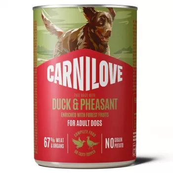 Carnilove Hrană umedă pentru câini cu rață și fazan, conservă 400g, fără cereale
