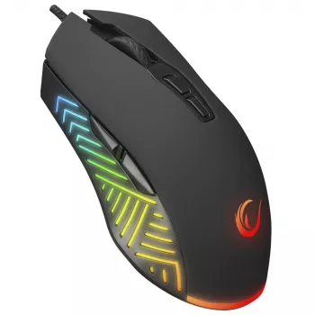 Mouse gaming cu fir Rampage Spear V2 12800 DPI optic RGB negru