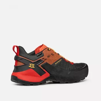 Pantofi de drumeție rapidă impermeabili Garmont 9.81 Onyx GTX pentru bărbați Raven Black/Firecracker Orange EU 46