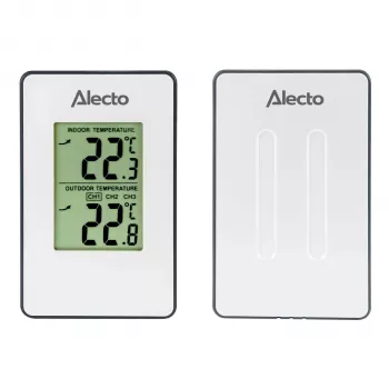 Stație meteo wireless ALECTO WS-1050 cu senzor exterior, alb