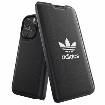 Husă tip carte Adidas Originals Basic pentru iPhone 14 Pro, neagră și albă