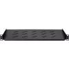 DS-IT 1U Fixed Rack Shelf for 450mm Deep Wall Cabinets, 300mm Depth, Black