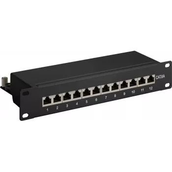 Patch panel DSIT DS-10Patch6a-12STP de 10 inch cu 12 porturi STP CAT 6a