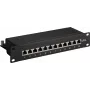 Patch panel DSIT DS-10Patch6a-12STP de 10 inch cu 12 porturi STP CAT 6a