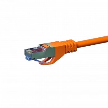 Cablu patch de rețea DSIT CAT 6a S/FTP LSOH 0,5m portocaliu