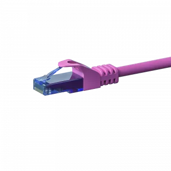 Cablu patch DSIT CAT6a U/UTP 100% cupru, 0,15 m, roz