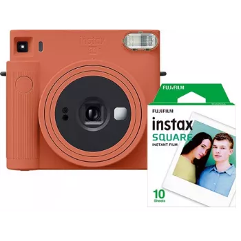 Aparat foto instant Fujifilm Instax Square SQ1, portocaliu teracotă, cu film (70100148679)
