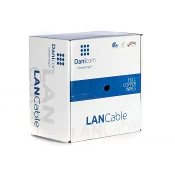 Cablu DSIT DANICOM DC-UTP6A-100S-DCA CAT6A U/UTP cu conductor masiv, 100 m, LSZH (Dca)