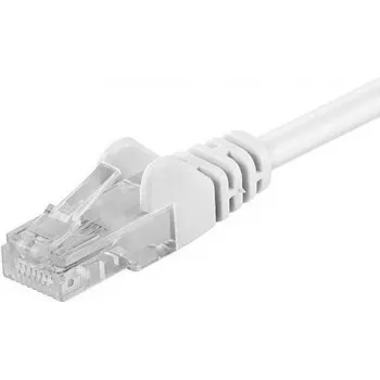 Cablu patch de rețea DSIT CAT 5e U/UTP 0,25m alb CCA Gigabit Ethernet RJ45