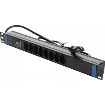 Prelungitor DSIT 19 inch Swiss Power Strip Master Overload - 8 prize - cablu 1,8m