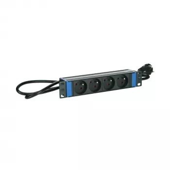 Prelungitor DSIT DS10-4PDU-PE 10 inch cu 4 prize cu împământare, cablu 1,5 m, alb