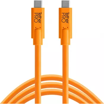 Cablu Tether Tools TetherPro USB-C la USB-C, 0,9 m, portocaliu (CUC03-ORG)