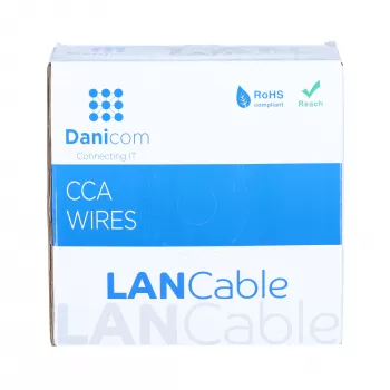Cablu de rețea DSIT CAT6 U/UTP 50m flexibil gri CCA pe rolă