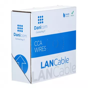 Cablu de rețea DSIT CAT6 U/UTP AWG 24/7 flexibil 100 metri gri CCA