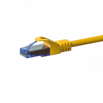 Cablu patch Ethernet DSIT CAT6a U/UTP 100% cupru, 0,15 m, galben
