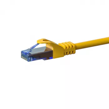 Cablu patch Ethernet DSIT CAT6a U/UTP 100% cupru, RJ45, 1m, galben