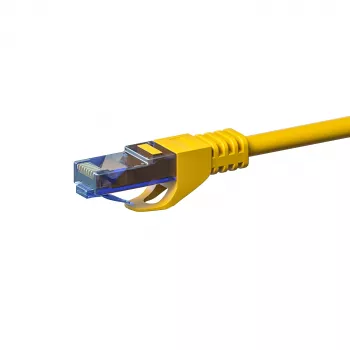 Cablu patch Ethernet DSIT CAT6a U/UTP 100% cupru, RJ45, 1m, galben