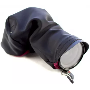 Husă de protecție împotriva ploii și prafului pentru cameră Peak Design Shell Large, mulată pe corp, neagră (SH-L-1)