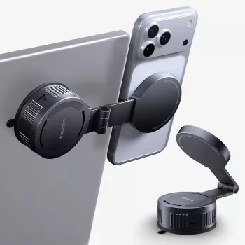 Suport auto magnetic SPIGEN MFT35-1 OneTap Pro MagSafe pentru bord, parbriz și ecran, negru