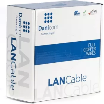 Cablu de instalație exterior DSIT CAT7 S/FTP 50m Solid Core PE Fca 10Gbit/s negru