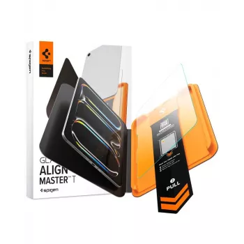 Folie de protecție ecran din sticlă călită Spigen AlignMaster Glas.tR pentru iPad Pro 11 (2024-2025), transparent