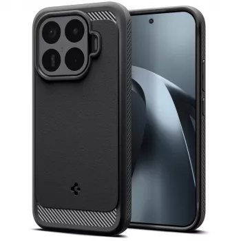 Husă SPIGEN Rugged Armor pentru Xiaomi 17T Pro, neagră mat, ACS11869
