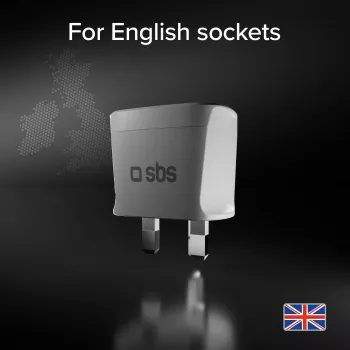 Adaptor universal de călătorie SBS pentru Marea Britanie - alb