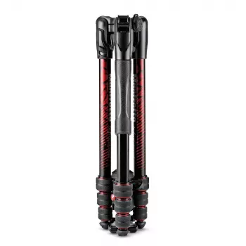 Trepied de călătorie din aluminiu Manfrotto MKBFRTA4RD-BH Befree cu 4 secțiuni și cap cu bilă, roșu