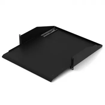 DSIT DS-FHSlide 19 inch Sliding Shelf for 600mm Deep Wall-Mount Racks, 25kg Load, Black