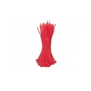 Legături de cablu DSIT din nailon roșu 200 mm - pachet de 100 (kb_200mm_rood)